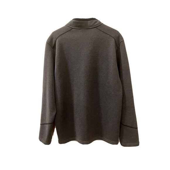 Columbia Men's LG Gray Soft Sweater Knit Fleece Lined Long Sleeve 1/4 Zip Shirt - Picture 2 of 10